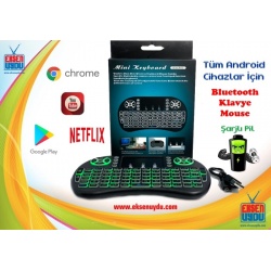 Bluetooth Klavye Mouse Kumanda SpyboxS10 ve Spybox S11 Vb. Tüm Android ve Akıllı Tv'ler İle Tam Uyum