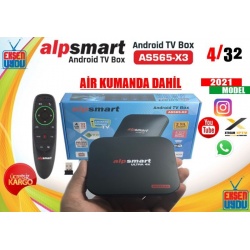 Alpsmart AS-565x3 Android Tv Box 4 Gb Ram 32 Gb Hafıza - Sesli Komutlu Air Kumandalı